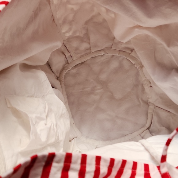 Roberta Roller Rabbit Red and White Patterned Large Tote Bag - Picture 7 of 12